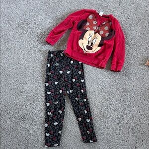 Disney Minnie Mouse Red and Black Pajama Set